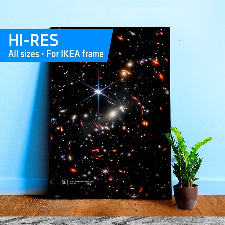 James Webb's First Deep Field (James Webb/JWST) — space poster, science poster, space photo, space art, jwst picture product image (1)