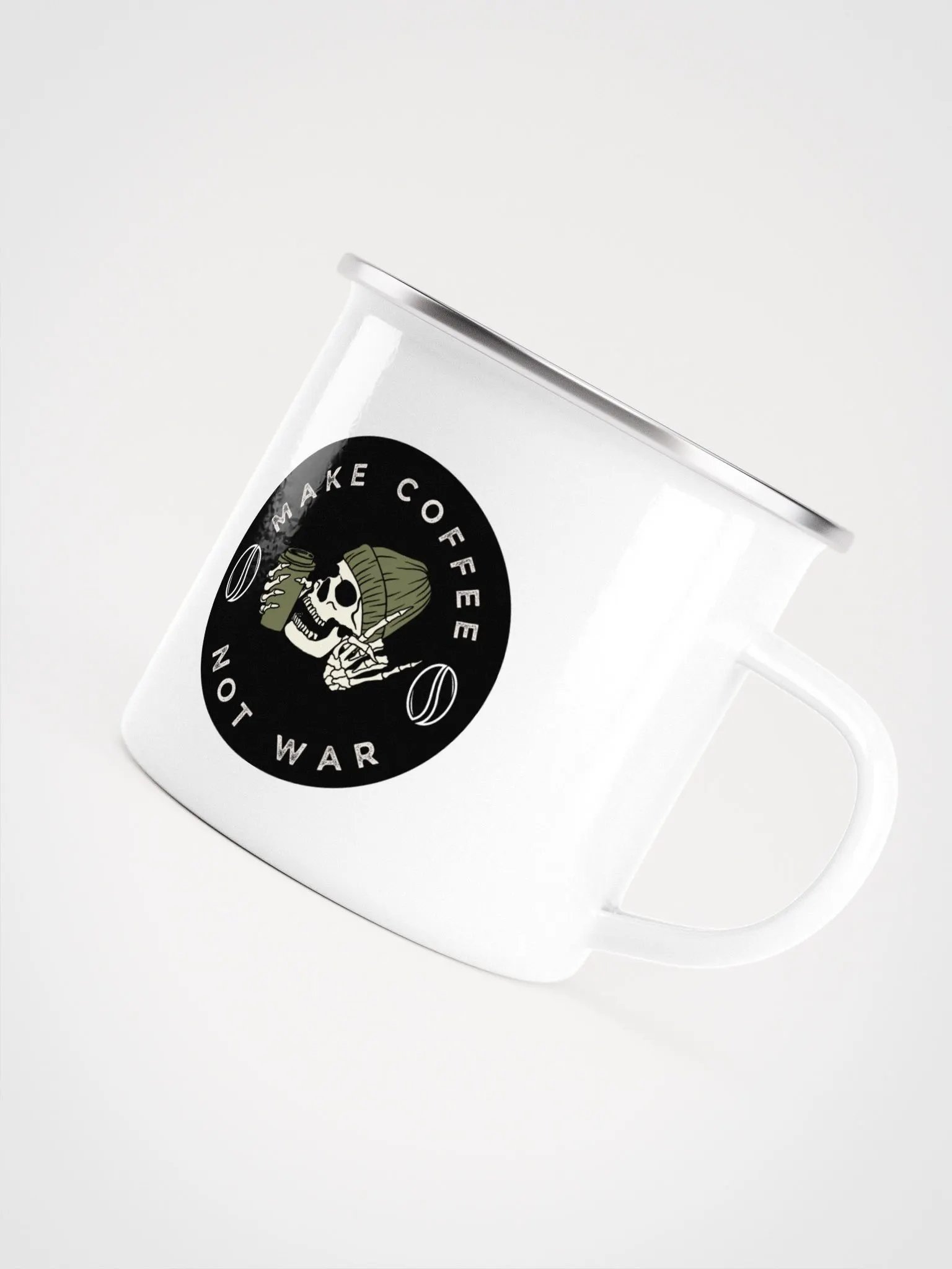 Skull & Beanie Enamel Mug product image (5)