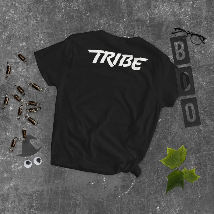 Women's Paint Splat Headphones Front | Tribe Back Print Gildan Middleweight T-Shirt product image (7)