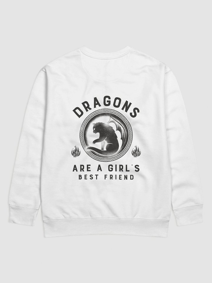 Dragons Are A Girl's Best Friend Dragon Cat Girl Woman Friendship Sweater product image (5)