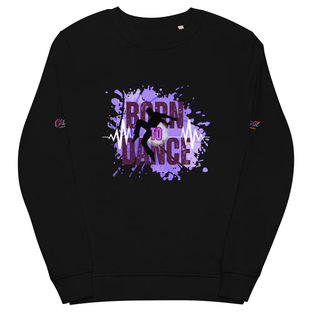 BORN TO DANCE His Silhouette Unisex Organic Sweatshirt product image (6)