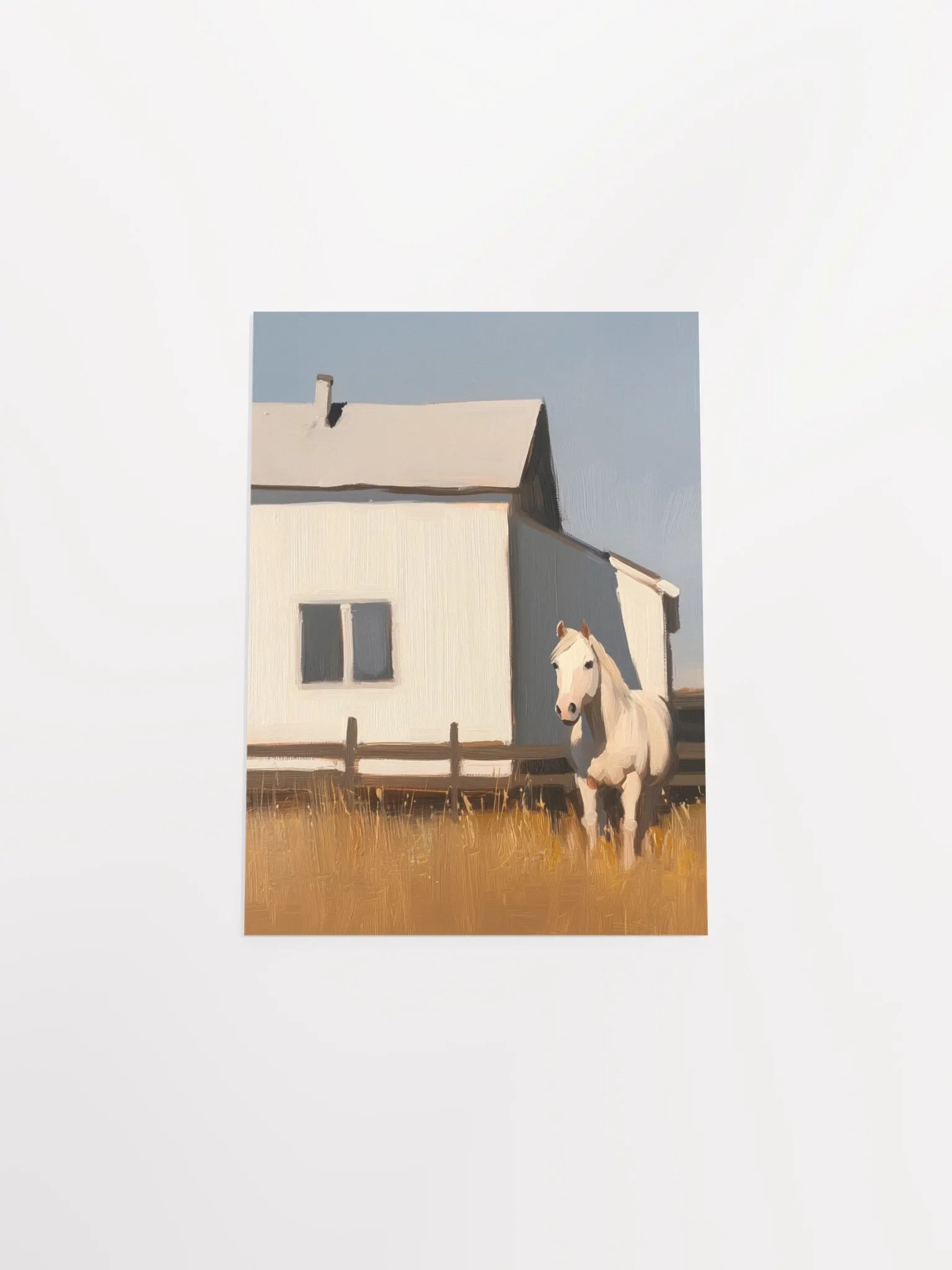 Modern Farmhouse: White Horse Art Print product image (23)