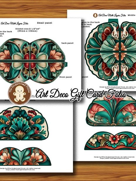 Art Deco Luxury Gift Card Folio Kit – Instant Download product image (6)