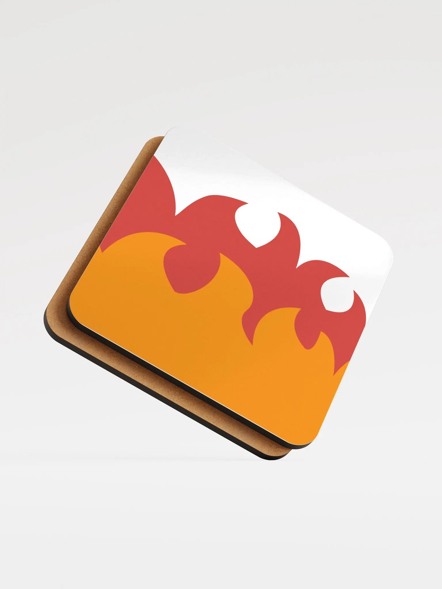 Fires of Heck Glossed Cork Coaster product image (5)