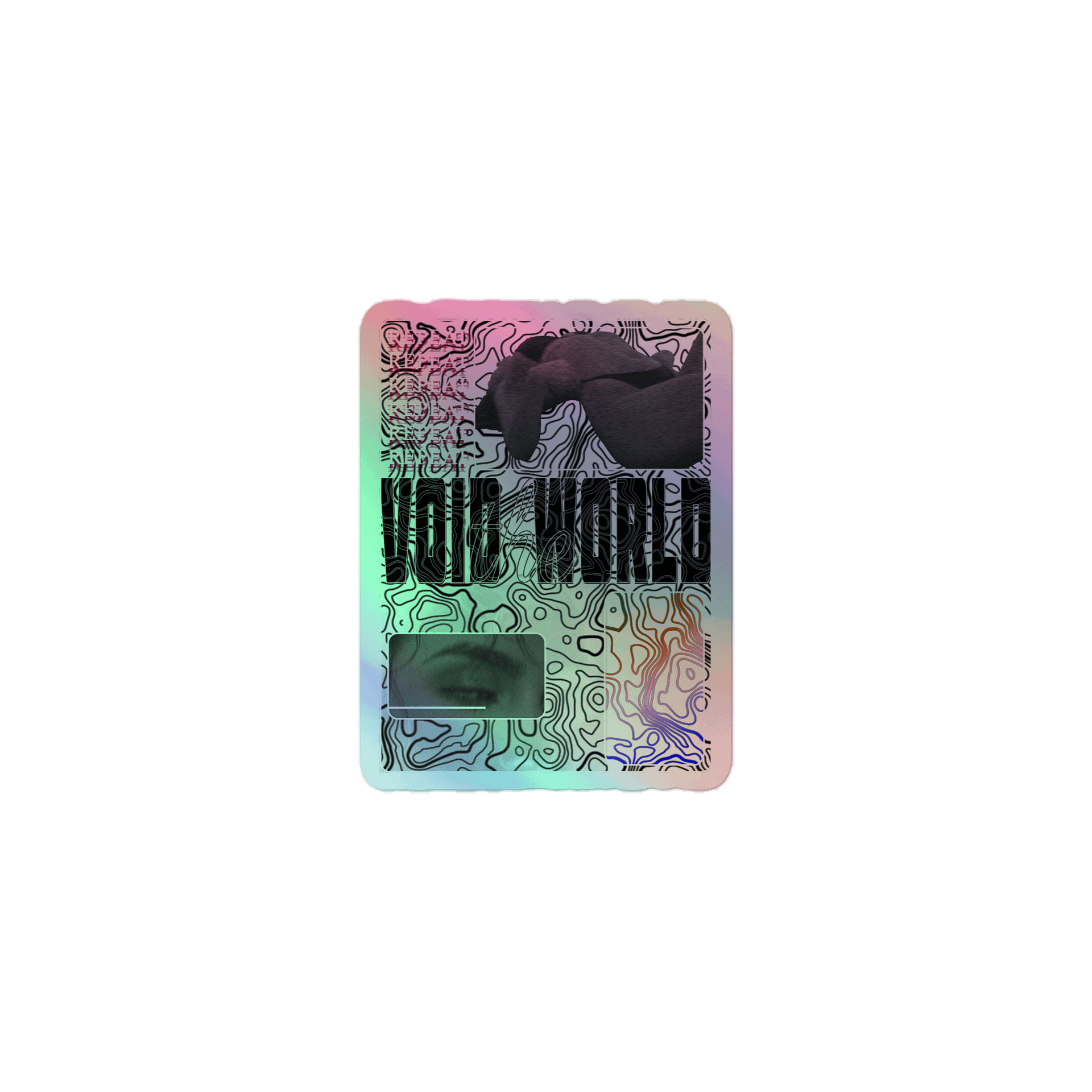 Shawty bruk she back n' bend over so, Void the World | Holographic Sticker product image (1)