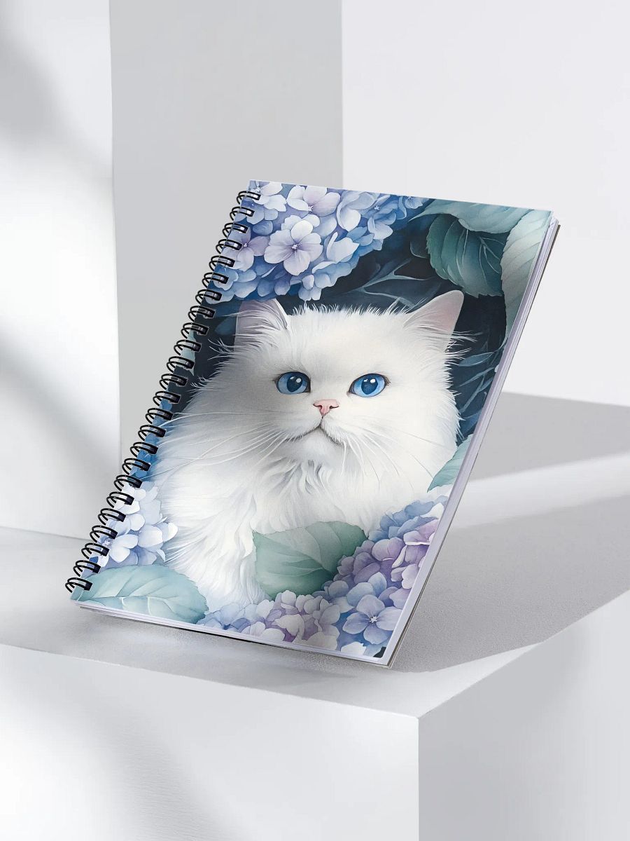 Hydrangea Kitty Dreams Spiral Notebook product image (3)