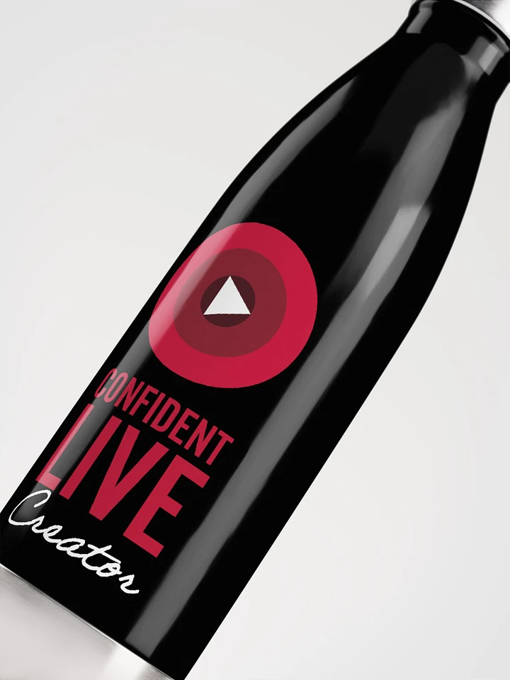 Confident Live Creator Water Bottle (Black) product image (1)