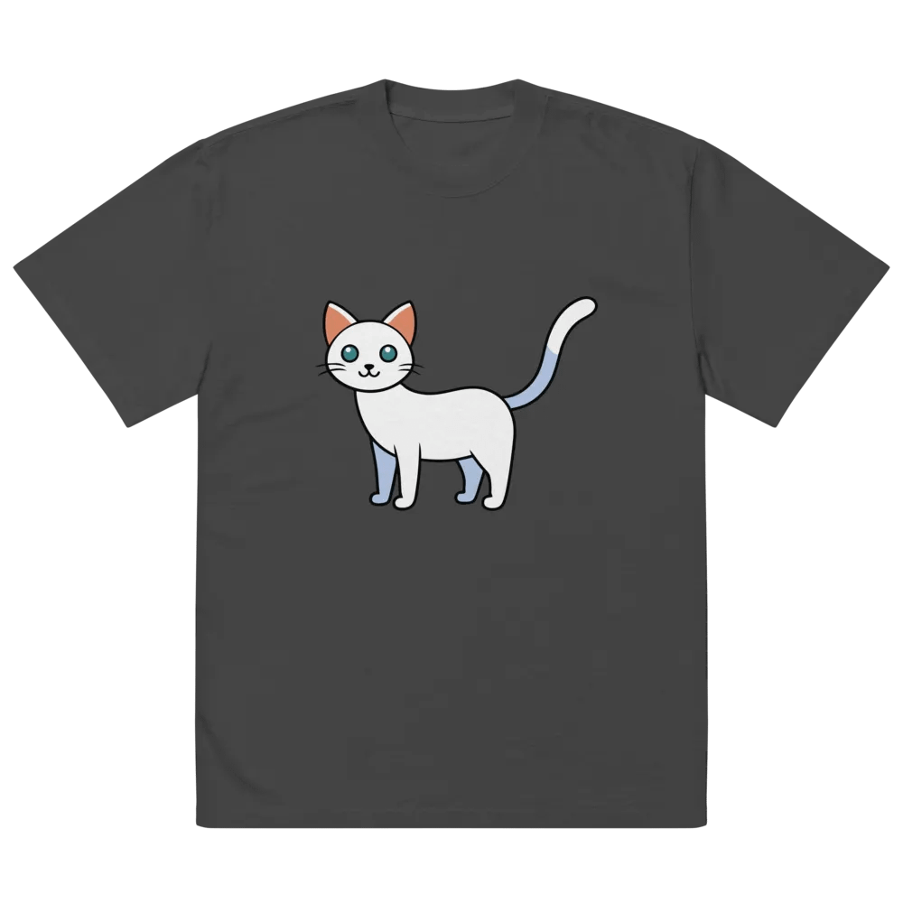 Whiskered Feline Dreams Oversized Tee product image (2)