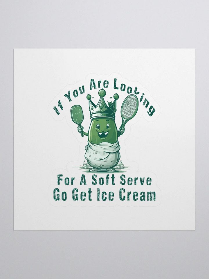 Pickleball Soft Serve Cut Stickers product image (1)