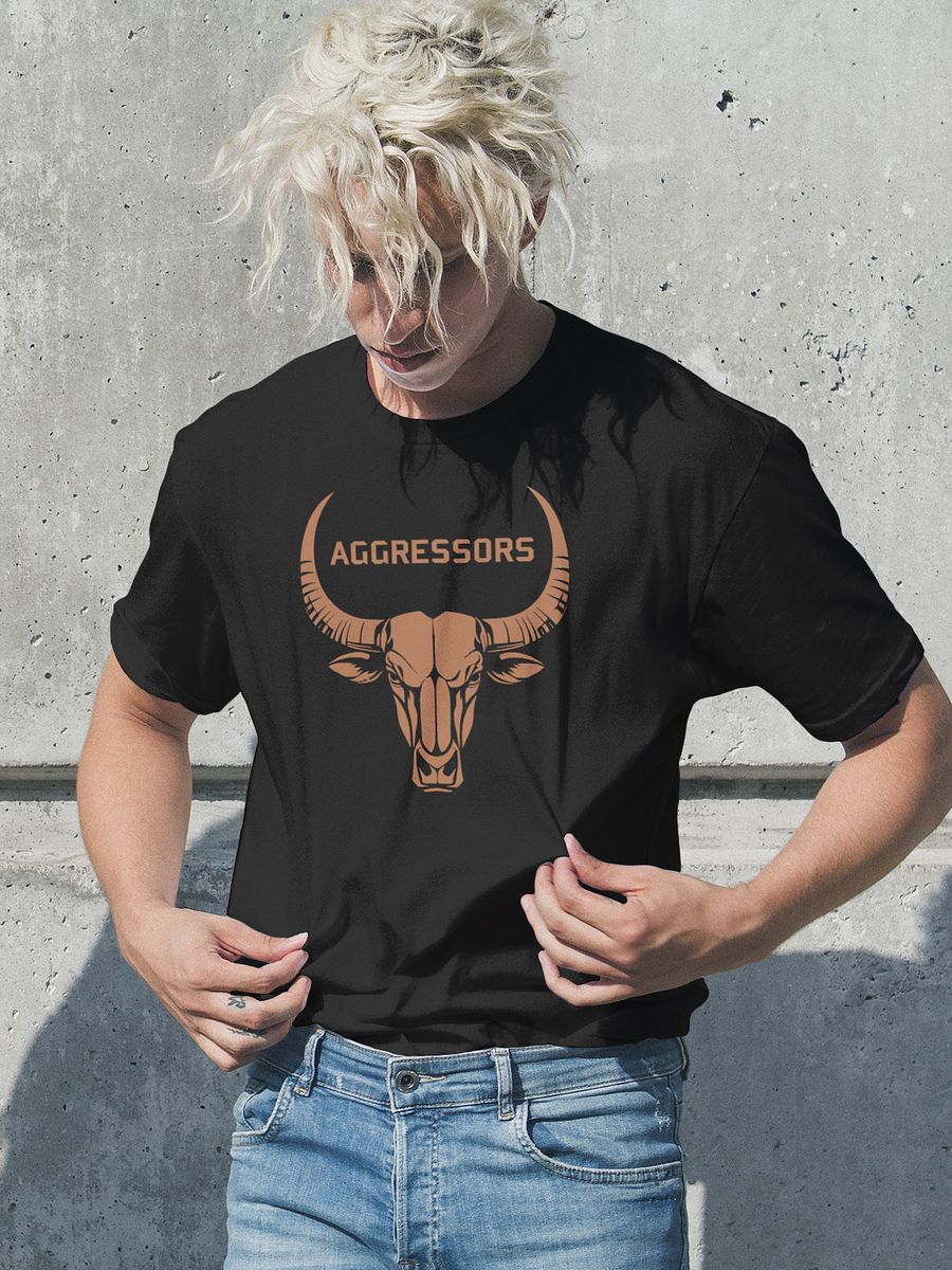 Aggressors Bull Skull Graphic Tee product image (6)