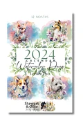 Watercolor Dogs 2024 Wall Calendar, 12 Months, Version 2 product image (1)