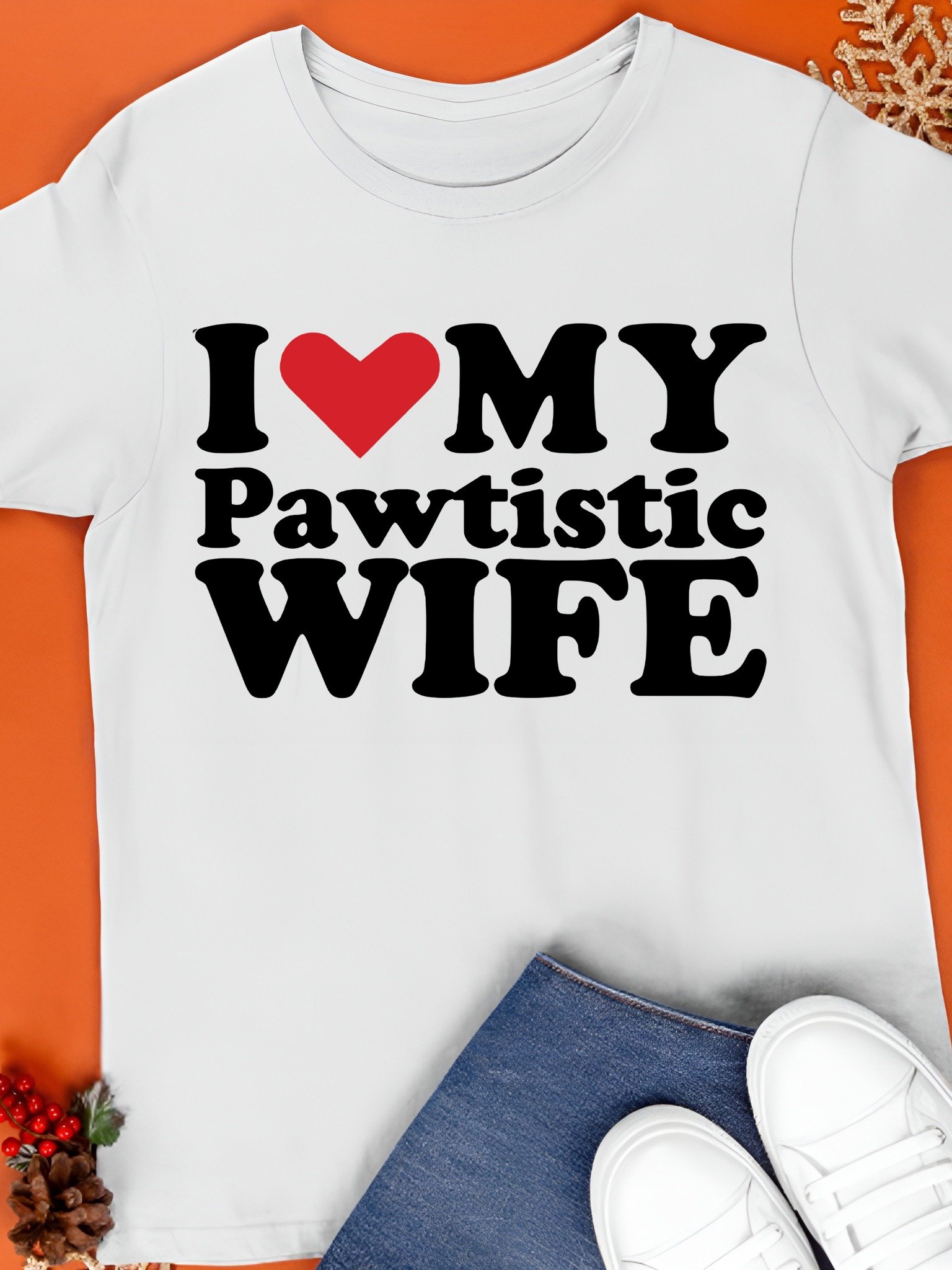 I love My Pawtistic WIFE Heart Shirt product image (1)