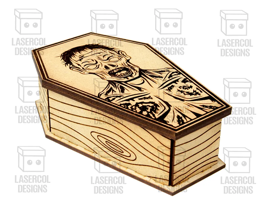 Halloween Coffin Box Set 3 (2 Sizes) - Laser Cut Files product image (7)