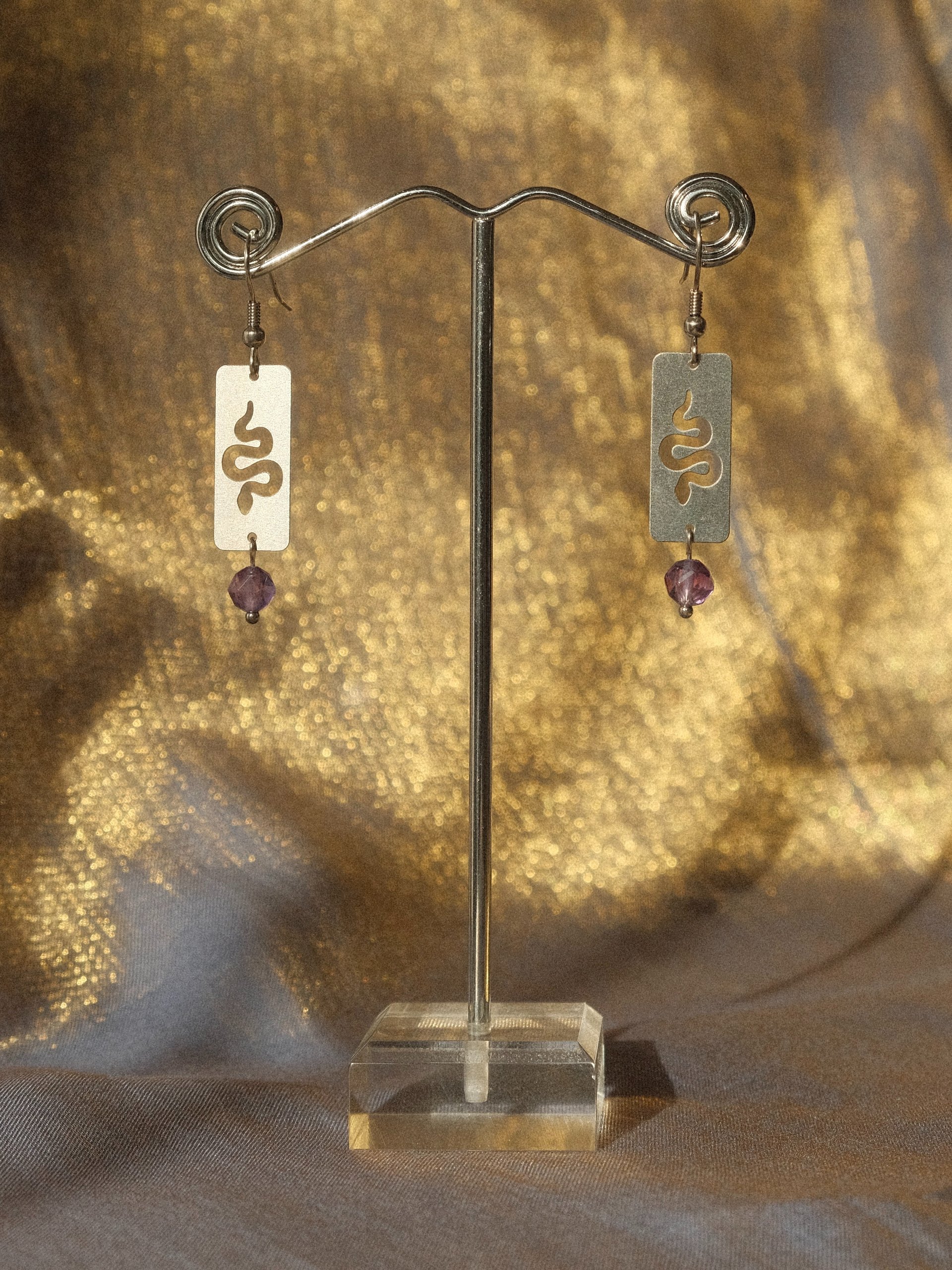 Amethyst Little Snake Earrings product image (6)