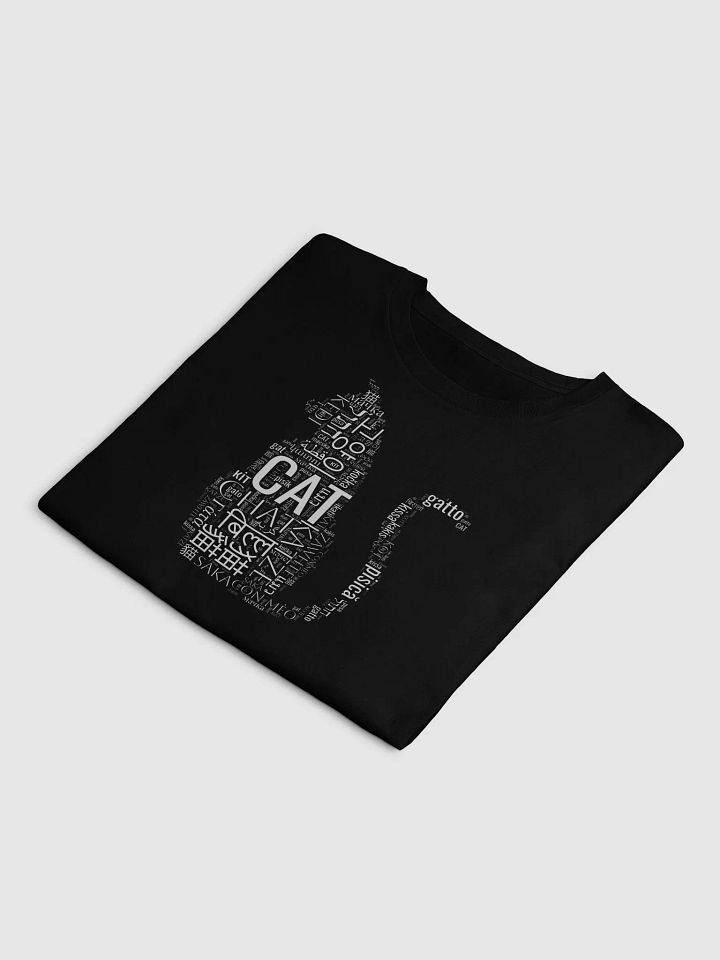 Curled Up Cat in 50 languages! Crop Top product image (2)