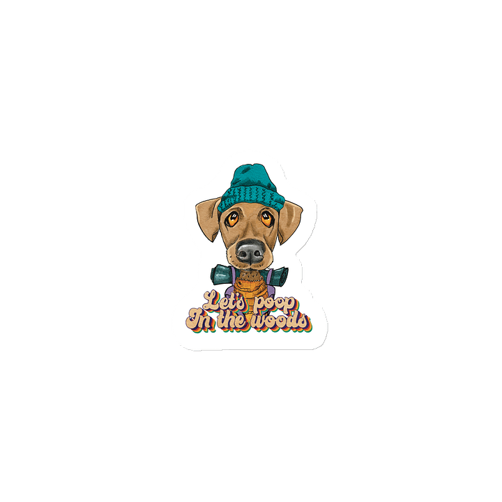 Magnet Camping Dog - Let's poop in the Woods product image (2)