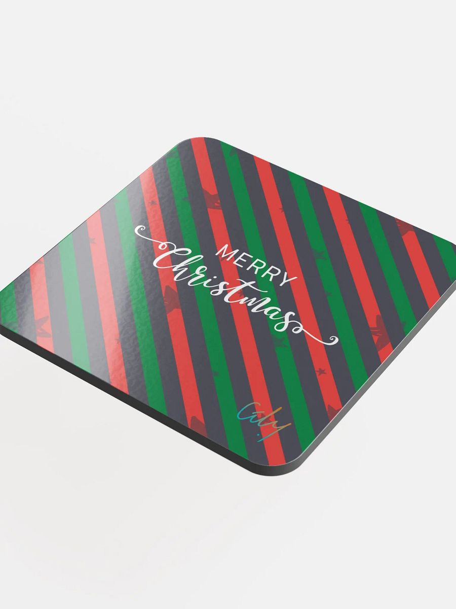 Merry Christmas Striped Coasters product image (4)