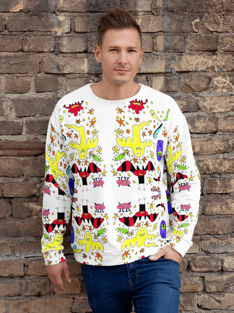 Whimsical Ghost Party All-Over Sweatshirt product image (12)