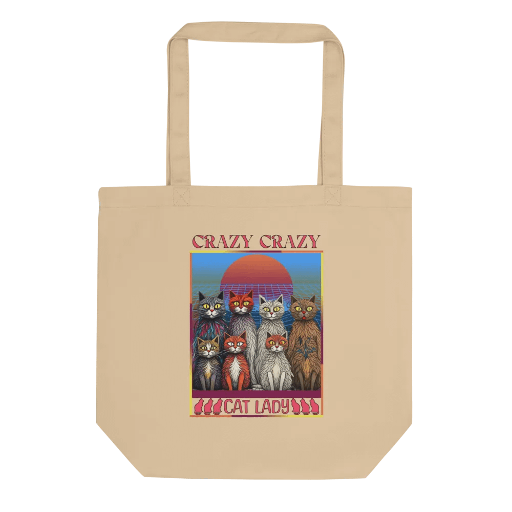Crazy Crazy Cat Lady Sunset Tote Bag product image (1)