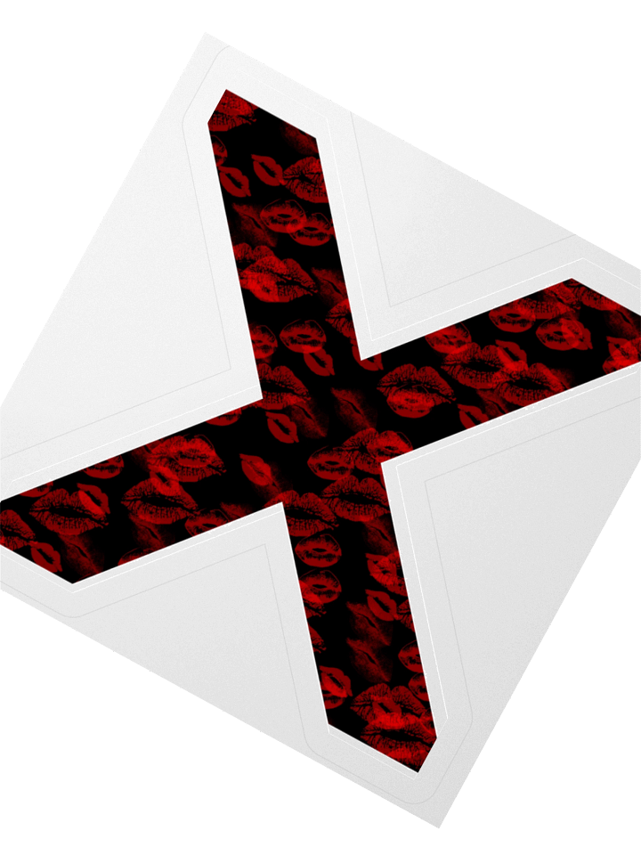 Black X Red Lipstick Kisses | Kiss-cut Sticker product image (2)