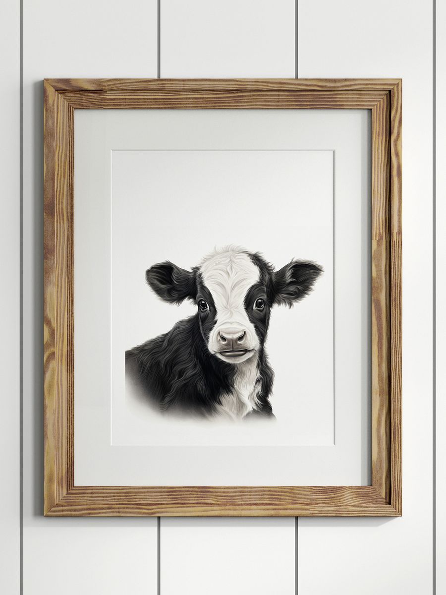 Cute Cow - Farm Animal Print A03 product image (1)