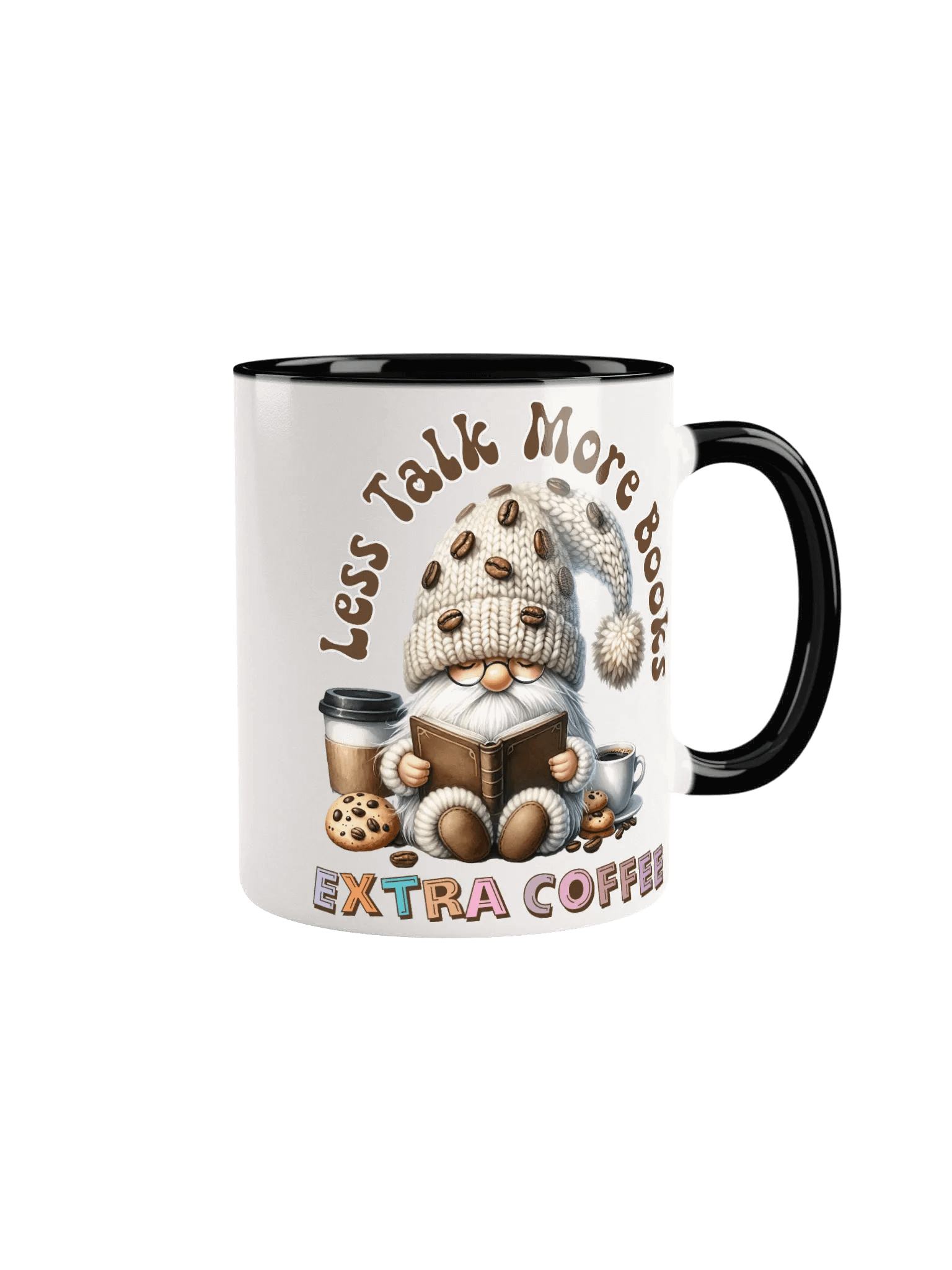Cozy Gnome Less Talk More Books Extra Coffee Ceramic Mug product image (8)