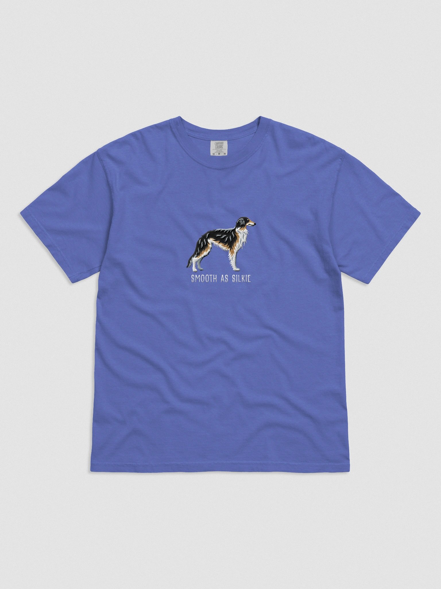 Smooth as Silkie T-Shirt(Embroidered) of a Silken Windhound(Tricolor) product image (4)