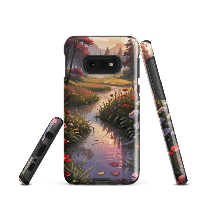 Tranquil Meadow Samsung Tough Case – Peaceful Stream at Sunset product image (2)
