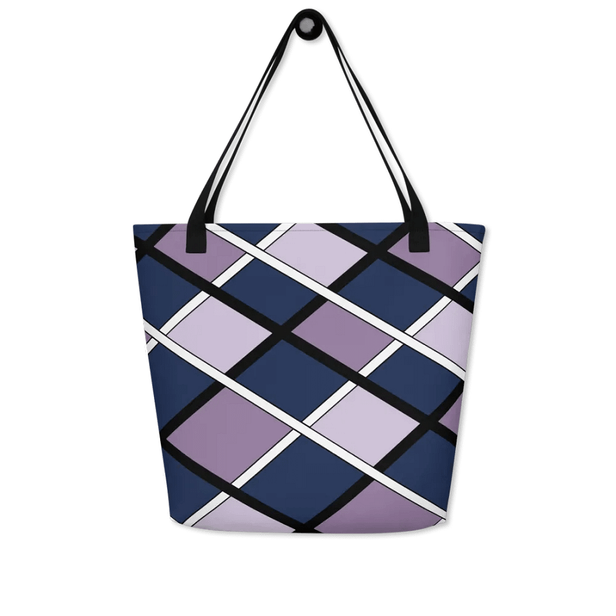 Vibrant Geometric Grid All-Over Tote Bag product image (4)