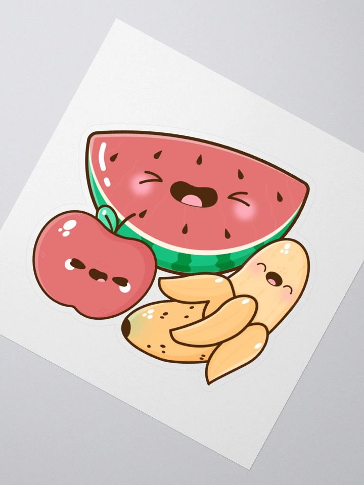 Fruit Doodle Trio Kiss Cut Sticker product image (1)