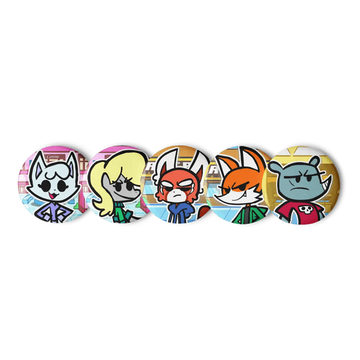 Top and RabRab (Wildside Citizens) Pin Buttons Set 1 product image (2)