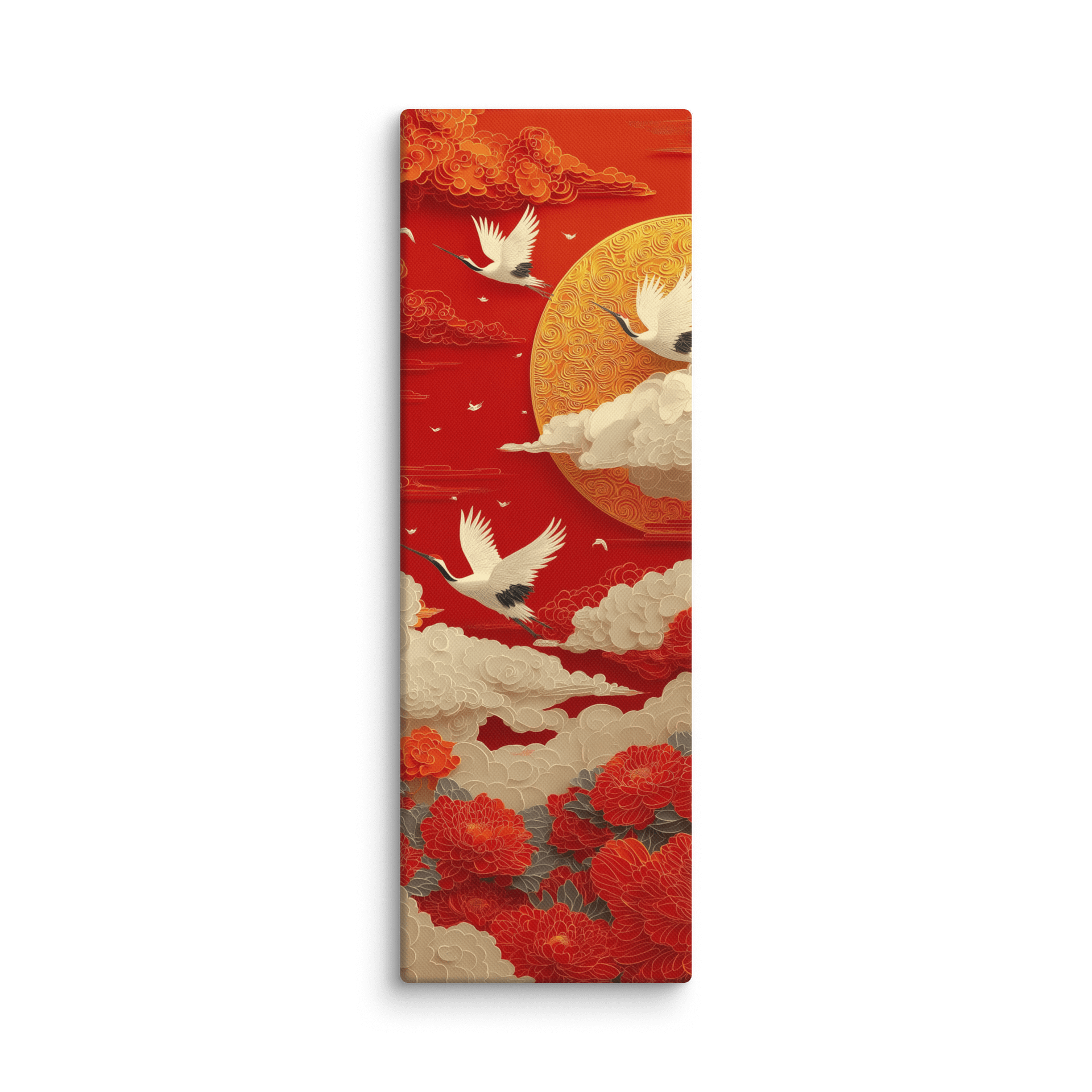 Canvas Print - 'Cranes Past the Golden Moon' product image (1)