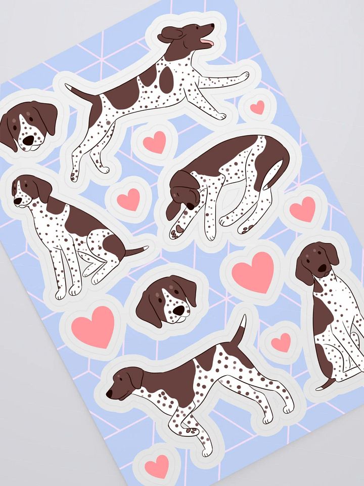 German Shorthaired Pointer Love - Kiss Cut Sticker Sheet product image (2)