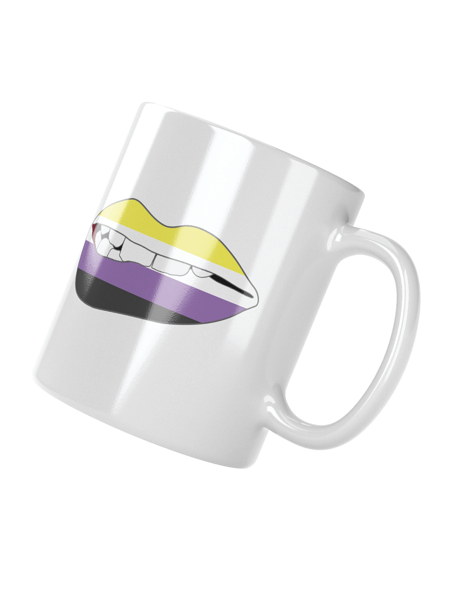 Non-binary Pride Flag Biting Lips Mug product image (2)