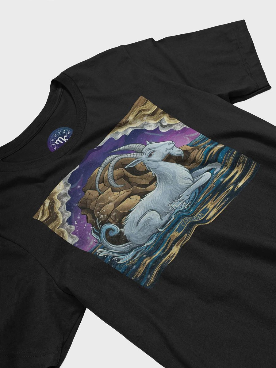 Exclusive Capricorn Zodiac T-Shirt - Unisex Astrology Gift with Enchanted Sea-Goat and Cosmic Design product image (5)
