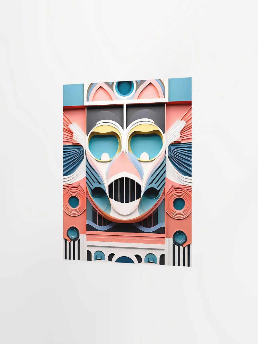Pastel Robot Mask - Poster - Small and Standard Sizes - 8x10-11x14-12x16-16x20 Inches product image (5)