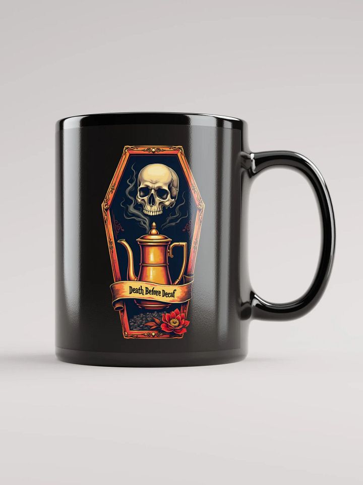 Death Before Decaf: Black Glossy Mug product image (1)