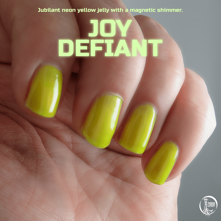 JOY DEFIANT - Neon Yellow Jelly Magnetic Shimmer Polish product image (1)