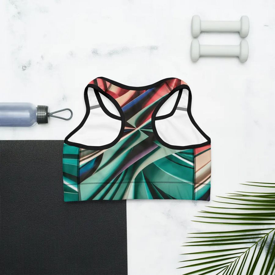TDS Music Sports Bra with Abstract Geometric Design product image (9)