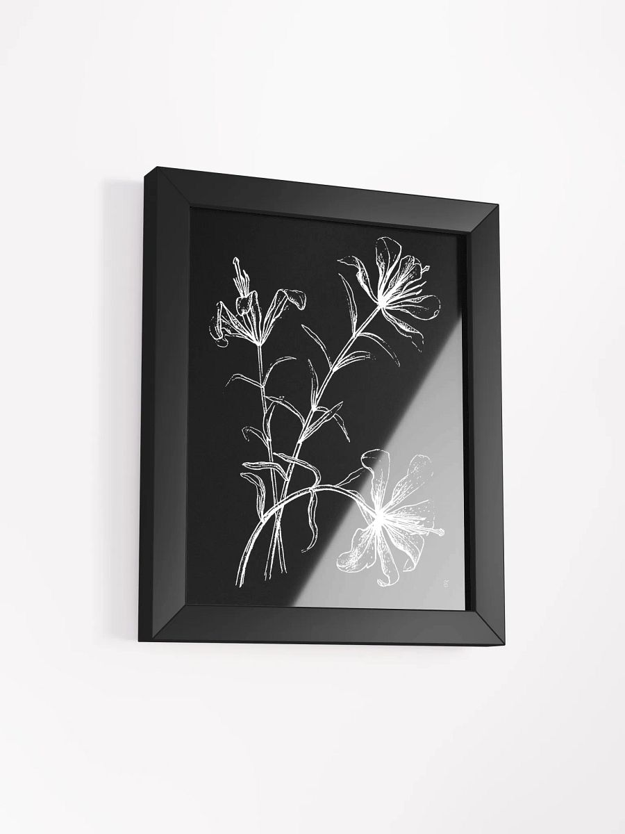 Ethereal Blossoms Framed Poster - Wild Elegant Flowers Dark product image (6)