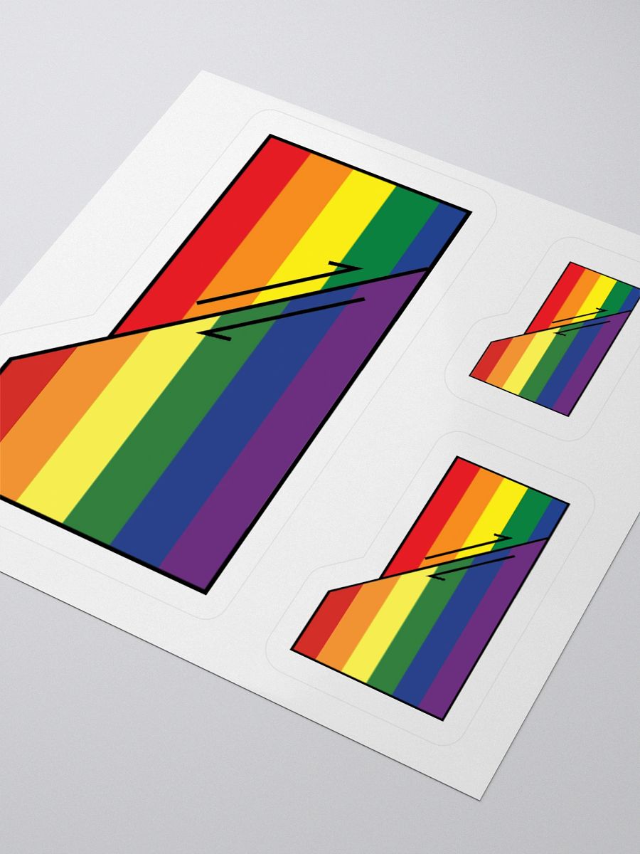 Faulted Pride Flags- Rainbow sticker product image (3)