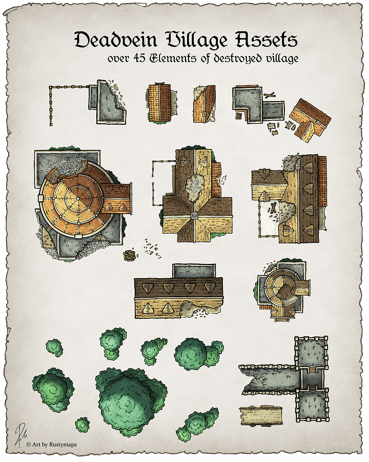 Destroyed Village Assets - Deadvein Village product image (1)