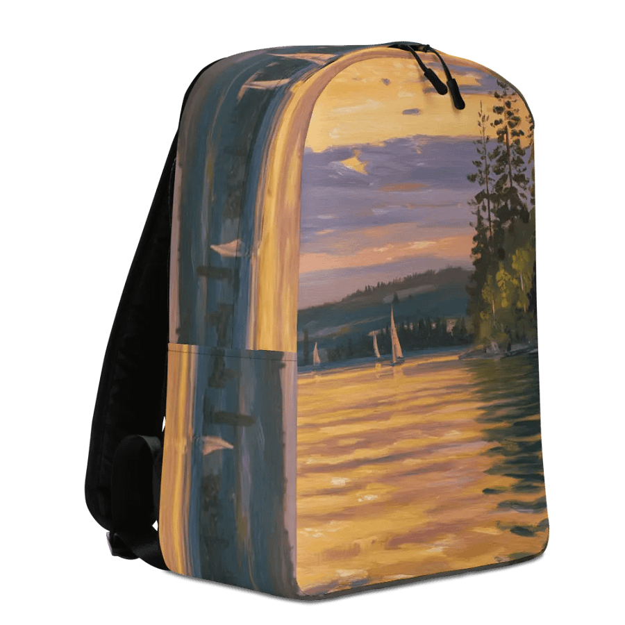 Sunset Lake Sailing, Minimalist Backpack product image (7)