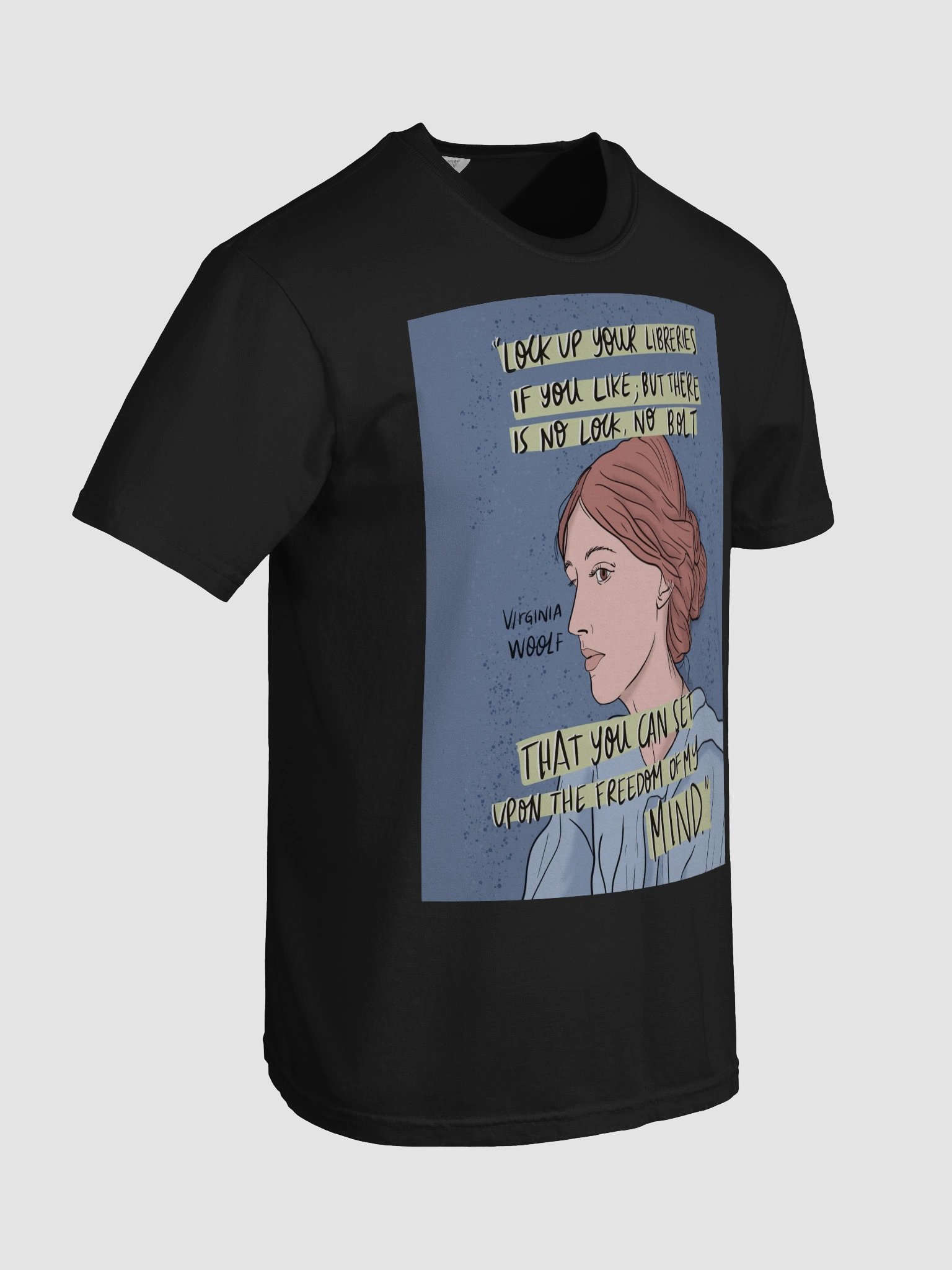 Virginia Woolf Freedom Quote Illustrated T-Shirt product image (89)