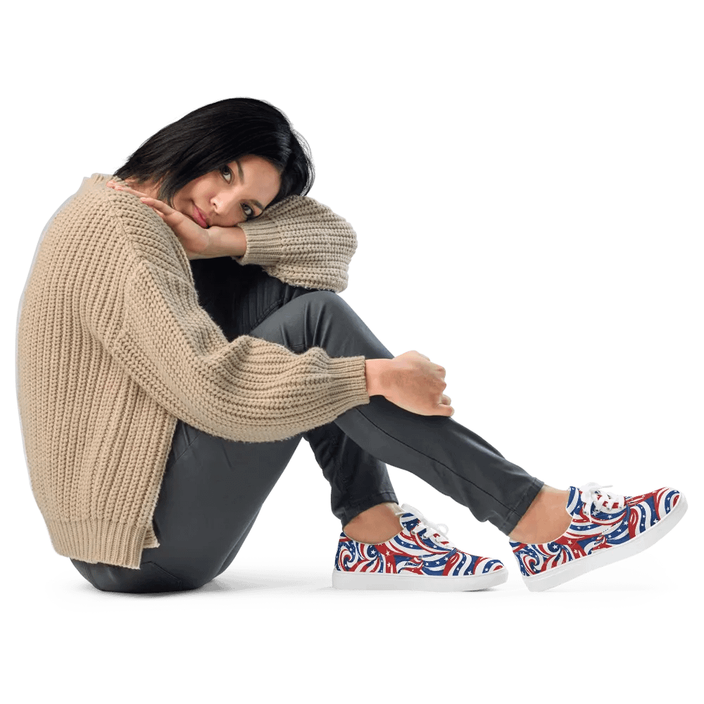 Patriotic Swirls Lace-Up Shoes product image (12)