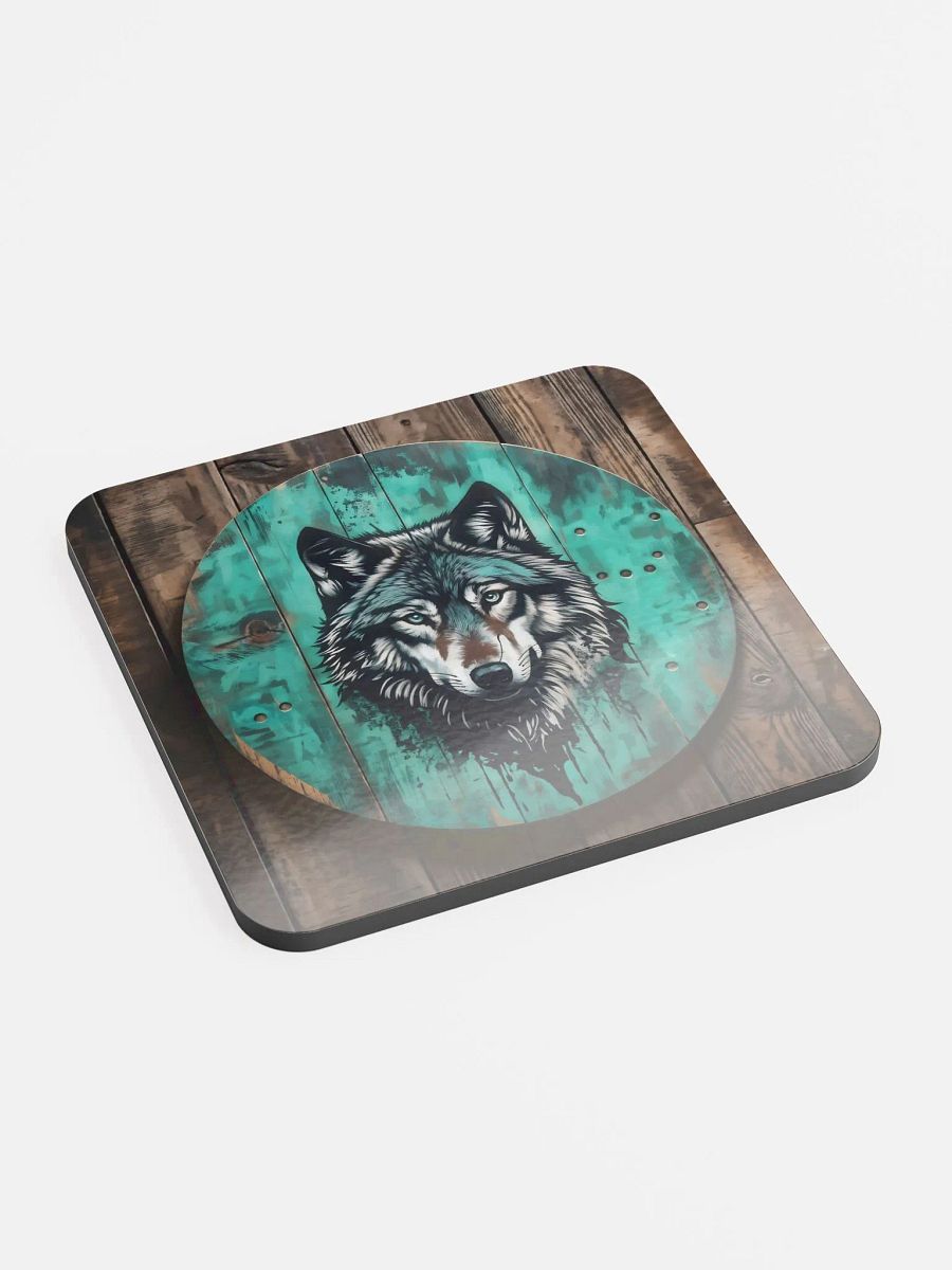 Glossed Cork Coaster - Wolf product image (3)
