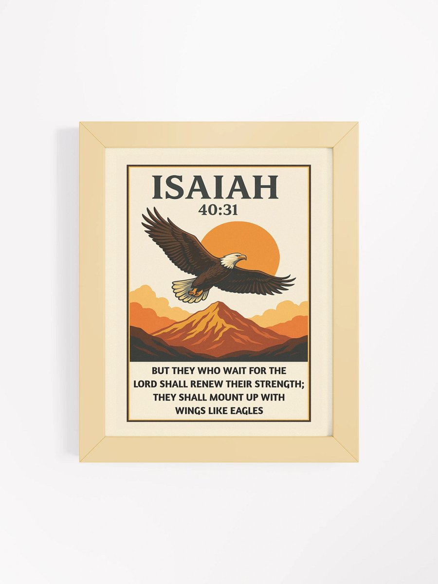 Isaiah 40:31 Scripture Wall Art – Christian Home Decor | Eagle Bible Verse Print product image (61)