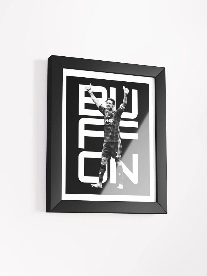 Gianluigi Buffon BW Juventus Name Art Framed Print product image (2)