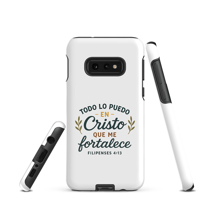 Tough Samsung Case – “Todo lo puedo en Cristo” – Spanish Bible Verse product image (1)