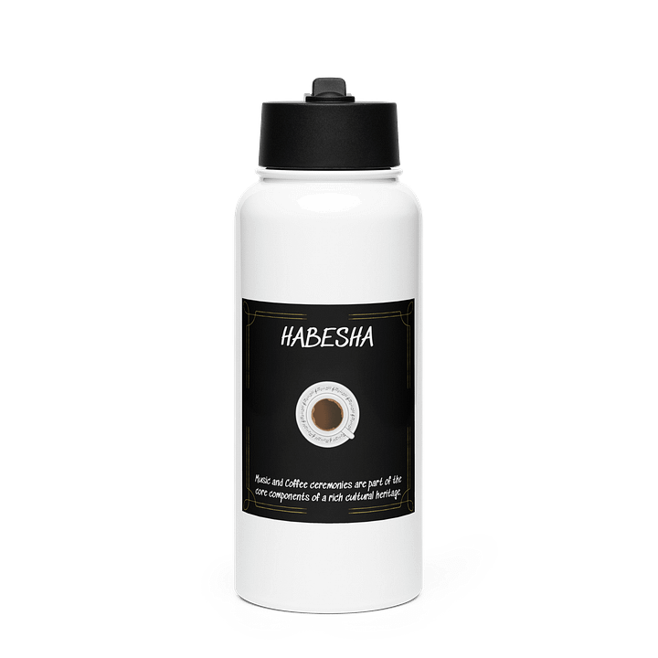 HABESHA COFFEE Stainless Steel Water Bottle with a Straw Lid product image (1)